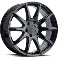 Raceline Wheels 159B SPIKE Wheel Gloss Black 20X8.5"6X120 Bolt Pattern +15mm Offset/5.34"B/S 10 Spoke Passenger Car Rims