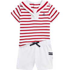 Other Sets Ralph Lauren Baby's Interlock Sailor Top Cardigan & Shorts Set - Red/White/Multi
