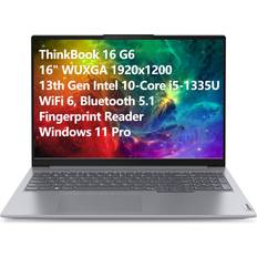 Lenovo ThinkBook 16 G6 16" FHD+ Laptop Computer, 13th Gen Intel 10-Core i5-1335U (Beat i7-1270P), 16GB DDR5 RAM, 1TB PCIe SSD, WiFi 6, Bluetooth 5.1, Fingerprint Reader, Windows 11 Pro, Tilsiy Cable