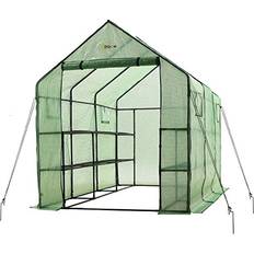 Ogrow Freestanding Greenhouses Ogrow Deluxe Walk-in Greenhouse, 2 Tier, 12 Cover