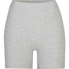 Breathable Clothing SKIMS Cotton Rib Boxers - Light Heather Grey