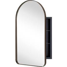 Brown Bathroom Mirror Cabinets Ebern Designs Aristes Metal Recessed