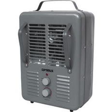 Gray Fan Radiators Optimus Portable Utility Heater with Thermostat-Full