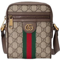 Brown - Leather Handbags Gucci Ophidia GG Shoulder Bag - Beige/Ebony