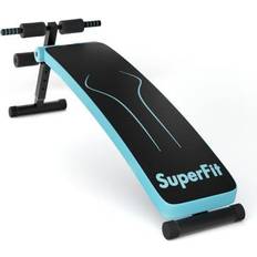 Costway Exercise Benches Costway Folding Weight Bench Adjustable Sit-up Board Workout Slant Bench-Blue
