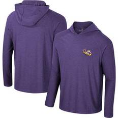 Colosseum T-shirts Colosseum Men's Purple LSU Tigers Cloud Jersey Raglan Long Sleeve Hoodie T-Shirt