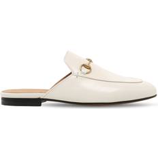 Gucci Heeled Sandals Gucci Princetown leather slippers white