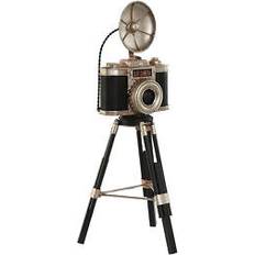 Home ESPRIT Vintage Camera Black/Silver Dekofigur 37cm