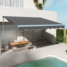 OutSunny Awnings OutSunny 120"" W D Cover Retractable Patio Awning