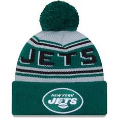 New Era Beanies New Era Men's Green York Jets Main Cuffed Knit Hat with Pom