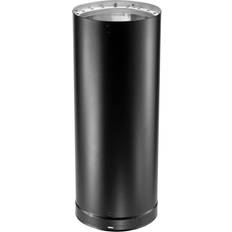 Black Fireplace Accessories DuraVent 48-in L x 6-in Dia Black Insulated Steel Stove Pipe Stainless Steel 254829