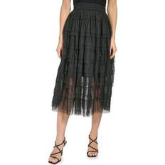 DKNY Clothing DKNY Tiered Ruffle Tulle Midi Skirt