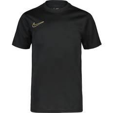 Nike T-skjorter Nike Kid's Dri-FIT Academy23 Football Top - Black/Black/Metallic Gold (DX5482-016)