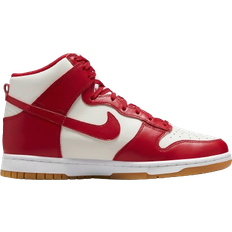 Nike Røde Sko Nike Dunk High W - Sail/Gum Light Brown/White/Gym Red