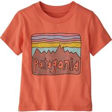 Orange Children's Clothing Patagonia Kid's Fitz Roy Skies T-shirt - Coho Coral