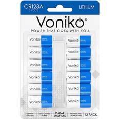 Voniko Lithium Batteries CR123A 12-pack