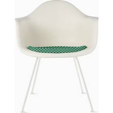 Herman Miller Furniture Herman Miller Eames White/Checker Blue Gray/Emerald Armchair 31"