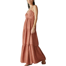 Long Dresses Lucky Brand Paisley Tiered Maxi Dress - Aragon Multi
