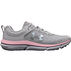 Under Armour Children's Shoes Under Armour Grade School Assert 10 Wide - Halo Grey/Pink Sugar/Iridescent