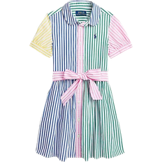 Girls Dresses Polo Ralph Lauren Toddler Striped Cotton Fun Shirt Dress - Multi