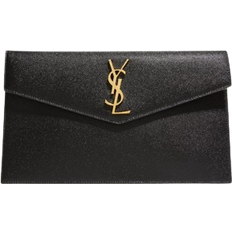 Clutches Saint Laurent Uptown Calfskin Leather Envelope Clutch - Noir