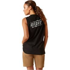 Ariat Women Shirts Ariat Rebar CottonStrong Bolt Sleeveless Shirt for Ladies Black