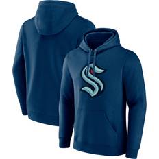 Jackets & Sweaters Fanatics Branded Deep Sea Blue Seattle Kraken Primär-Logo-Pullover-Hoodie für Herren