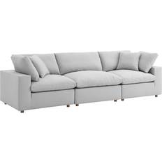 modway Commix Down-Filled Overstuffed Light Gray 118" 3 Seater