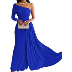 36 - Damen Kleider Shein One Shoulder Elegant Long Sleeve Dress