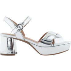 Rubber Heeled Sandals Aerosoles Cosmos - Silver Faux Leather