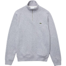 Lacoste Men Sweaters Lacoste Men's Half-zip Cotton Sweatshirt - Grey Chine
