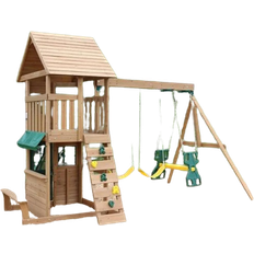 Plastic Playground Kidkraft Windale Wooden Slide & Swing Set