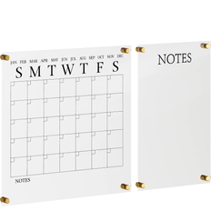 Martha Stewart Grayson Acrylic Monthly Wall Calendar And Notes Board 18"x18"