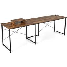 Costway 95 Inch 2-Person L-Shaped Long Writing Desk