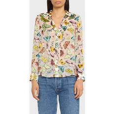 Blouses Alice + Olivia Boundless Butterfly Button-Front Blouse