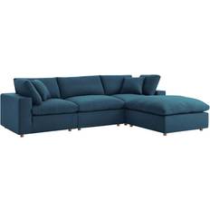 4 Seater Sofas modway Commix Down-Filled Azure 35" 4pcs 4 Seater