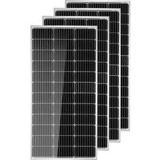 Solar Panels HQST 4pcs 100W 12V 9BB Cell Monocrystalline Solar Panel, Up to 23% High Efficiency Module, Waterproof for RVs, Motorhomes, Cabins, Marine, Boat and Any Other Off Grid Applications-Upgrade Version