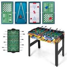 Costway 12-in-1 Combo Game Table Set Air Hockey Pool Chess Ping Pong
