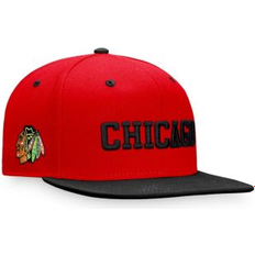 Fanatics Chicago Blackhawks Caps Fanatics Men's Branded Red/Black Chicago Blackhawks Heritage City Two-Tone Snapback Hat