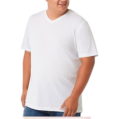St. John's Bay Big And Tall Mens V Neck Short Sleeve T-Shirt - White