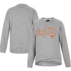 Colosseum Jackets & Sweaters Colosseum Youth Heather Gray Texas Longhorns Whohoopers Bling Crossover Pullover Sweatshirt