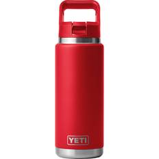 Yeti 26 oz. Rambler Bottle with Color-Matched Straw Cap, Red