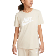 Damen T-Shirts & Tanktops Nike Sportswear Essentials Women's Logo T-shirt - Sanddrift/White