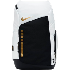 White Backpacks Nike Hoops Elite Backpack - White/Black/Metallic Gold