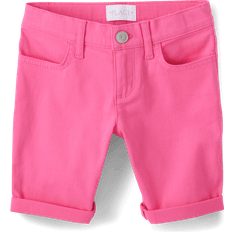 Pink Children's Clothing The Children's Place Girl's Roll Cuff Twill Skimmer Shorts - French Rose