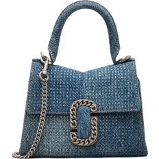 Marc Jacobs The Crystal Denim St. Marc Mini Top Handle Bag - Light Blue