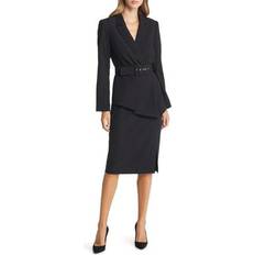Women Suits Tahari Nested Belted Jacket And Skirt