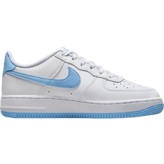 Nike Air Force 1 GS - White/White/Aquarius Blue