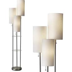 Floor Lamps & Ground Lighting Adesso Trio Brushed Steel 68"