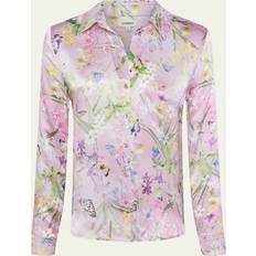 Blouses L'agence Tyler Floral Butterfly Silk Blouse
